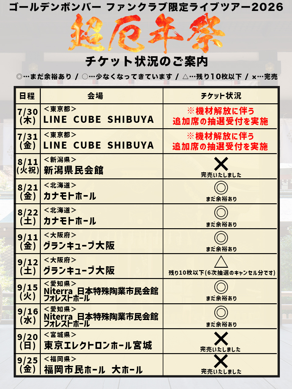 ワンマン | ゴールデンボンバー公式モバイルサイト